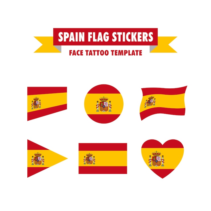 Vecteur modèle de drapeau espagne