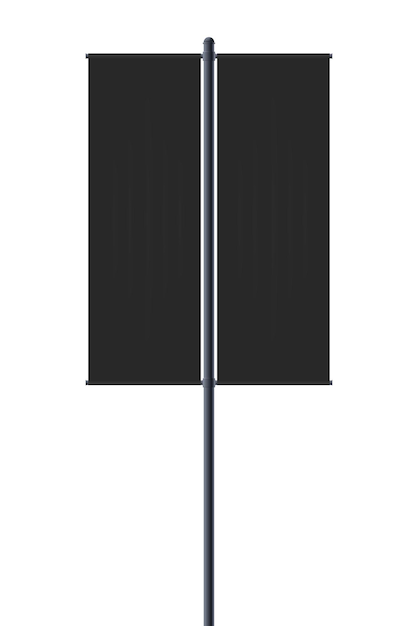 Modèle de drapeau publicitaire vide réaliste isolé