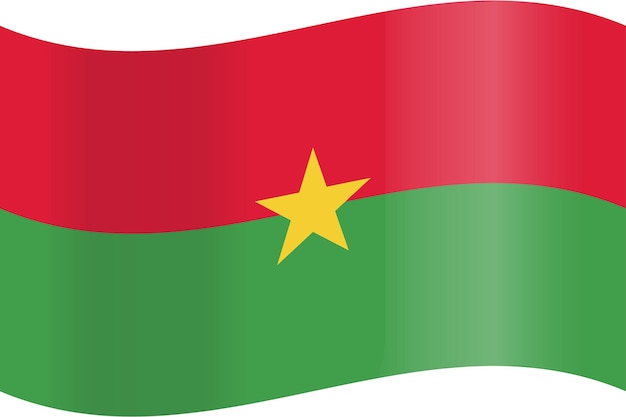 Modèle De Drapeau Vectoriel Du Burkinabé œuvre D'art Vectorielle