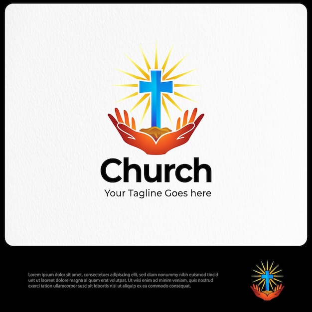 Vecteur modèle du logo de l'église