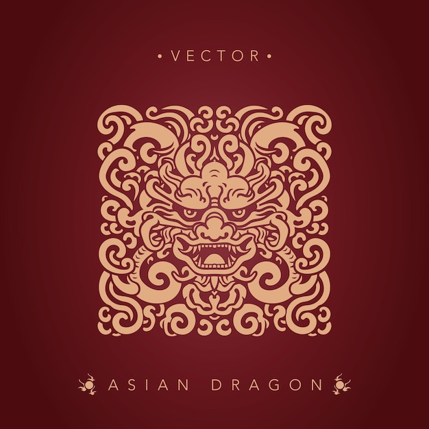 Le modèle du totem du dragon chinois du dragon asiatique