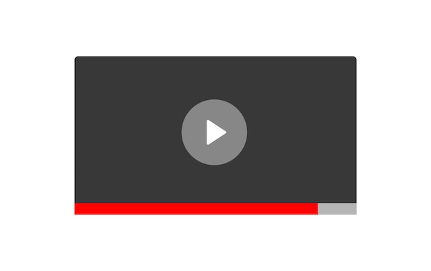 Le modèle d'écran du lecteur vidéo des médias sociaux, le lecteur vidéo mobile, la maquette de l'application de lecteur vidéo ui ux Cha