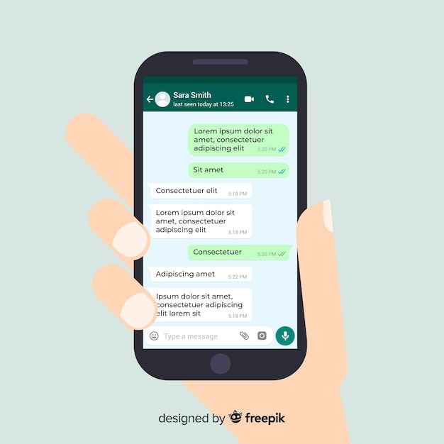 Modèle d&#39;écran WhatsApp