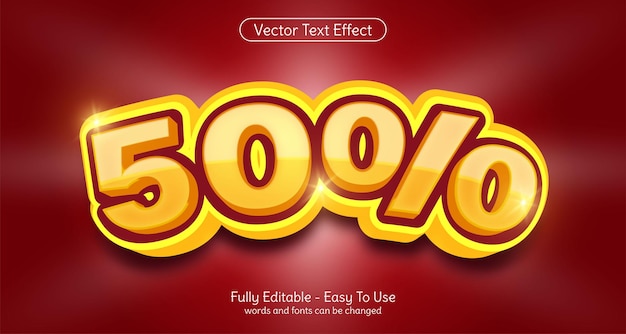 Modèle d'effet de style modifiable de texte 3d créatif 50