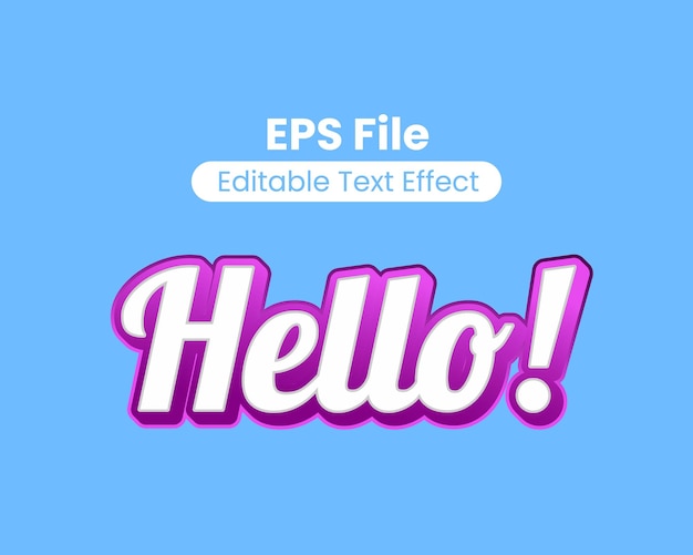 Modèle d'effet de texte 3D de haute qualité Vector Premium