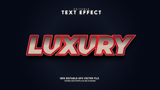 Modèle d'effet de texte 3D de luxe