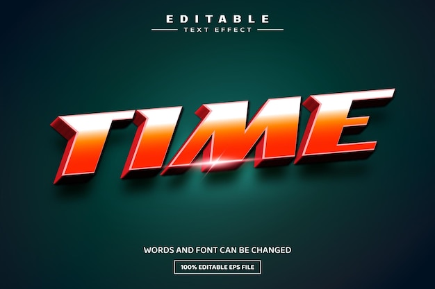 Modèle d'effet de texte 3D modifiable en temps