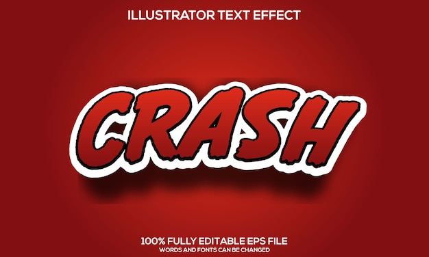 Modèle D'effet De Texte De Crash