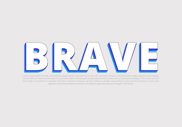 Modèle d'effet de texte croustillant avec utilisation de style gras 3d pour le logo Pro