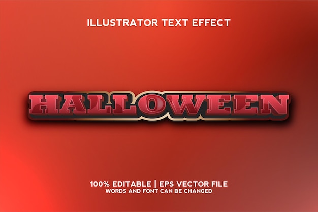 Modèle D'effet De Texte Halloween