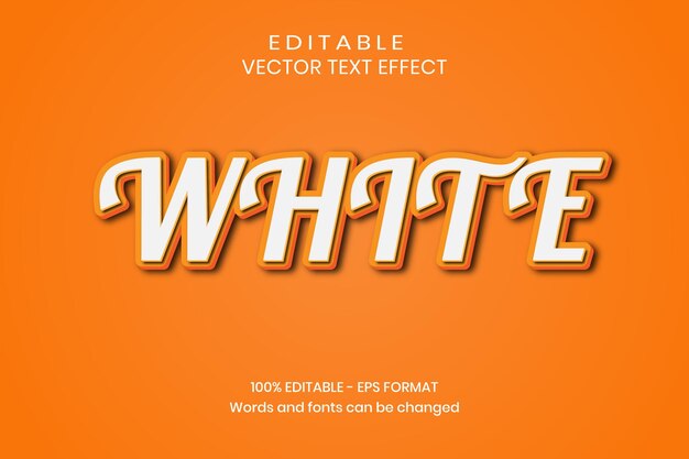 Modèle d'effet de texte modifiable en blanc