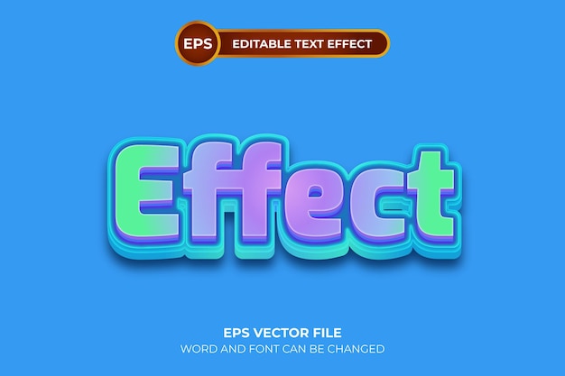 Modèle d'effet de texte modifiable d'effet