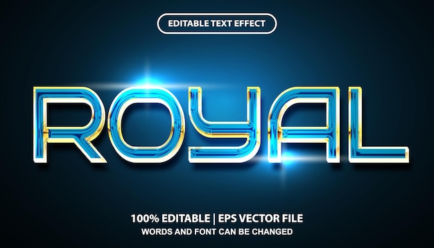 Modèle D'effet De Texte Modifiable Royal