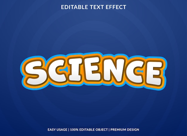 modèle d'effet de texte modifiable scientifique utilisé pour le logo et la marque de l'entreprise