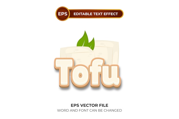 Modèle D'effet De Texte Modifiable De Tofu