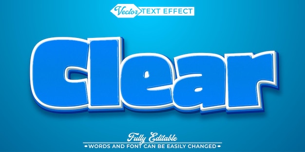 Modèle d'effet de texte modifiable à vecteur clair de dessin animé