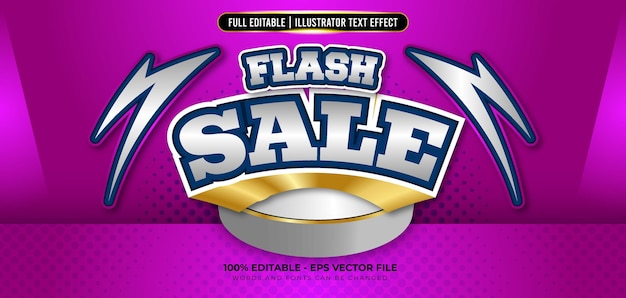 Modèle D'effet De Texte De Vente Flash Violet