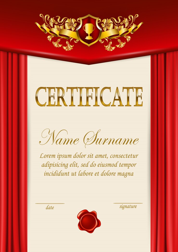 Vecteur modèle élégant de certificat