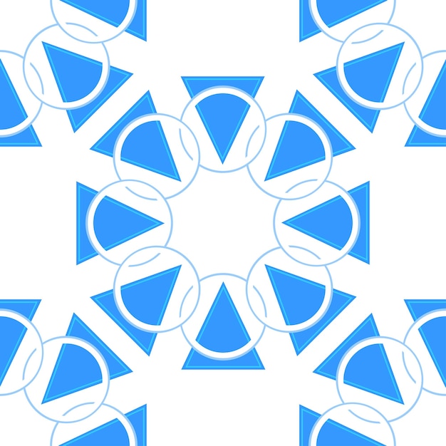 Vecteur modèle d'élément géométrique abstrait avec des cercles et des formes triangulaires fond vectorielle continue texture colorée
