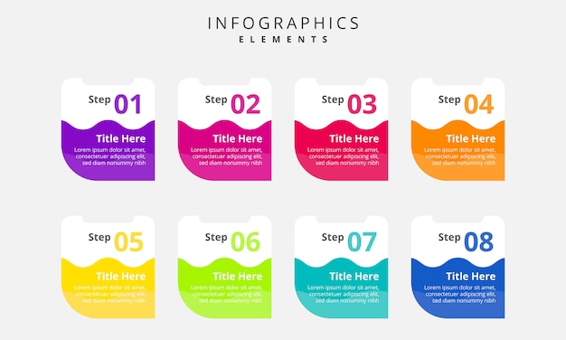 Modèle D'éléments Infographiques Coloré