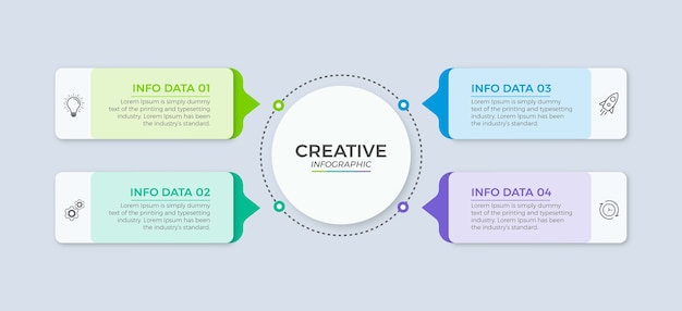 Modèle d'éléments infographiques commerciaux