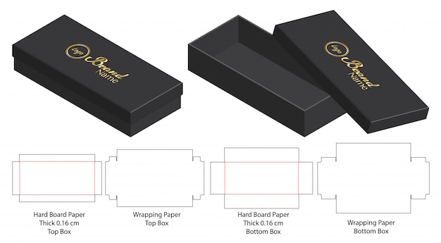 Modèle D'emballage De Boîte Découpée
