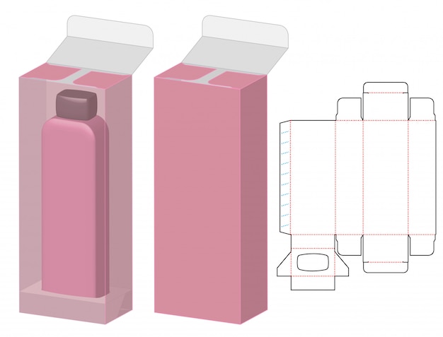 Vecteur modèle d'emballage de boîte découpée