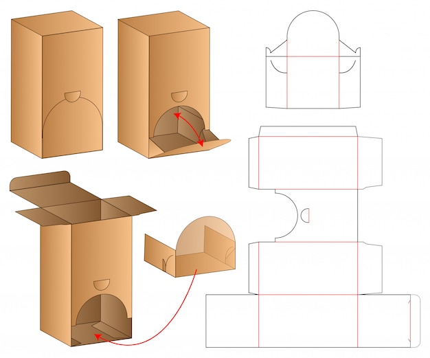 Modèle D'emballage Découpé à La Forme