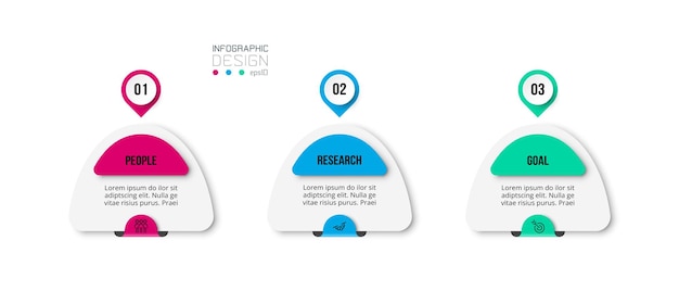 Modèle D'entreprise Infographique Avec Conception D'étape Ou D'option