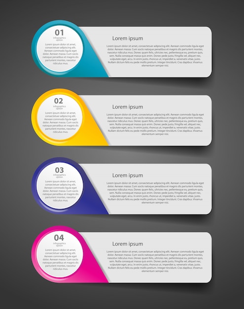 Modèle D'entreprise Infographique En Quatre étapes