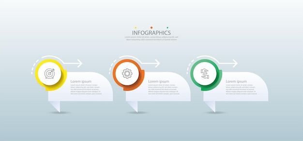 Modèle D'entreprise Infographique En Trois étapes