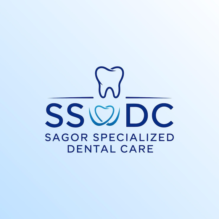 Vecteur modèle d'entreprise de logo de dent de soins dentaires élégant
