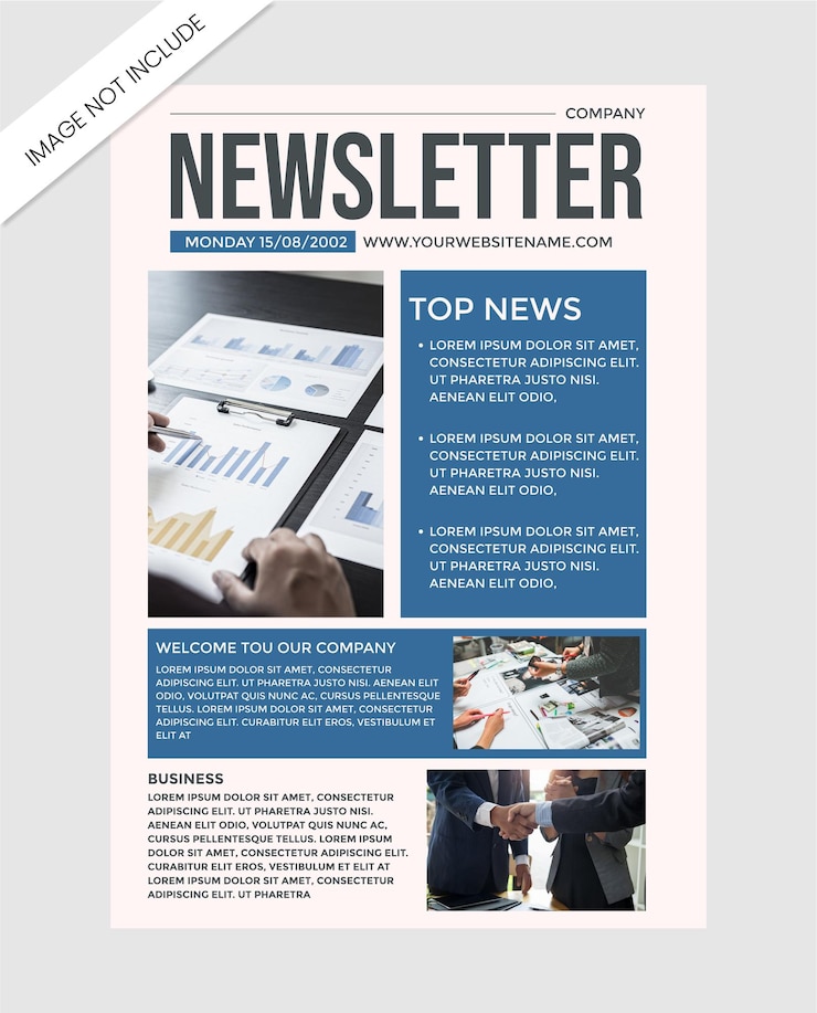 Vecteur modèle d'entreprise de newsletter vectorielle