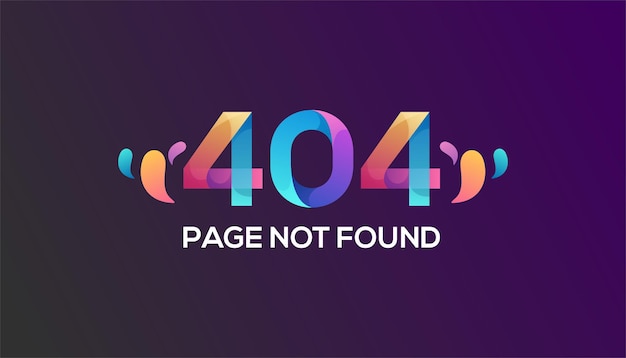 Modèle D'erreur 404 Coloré