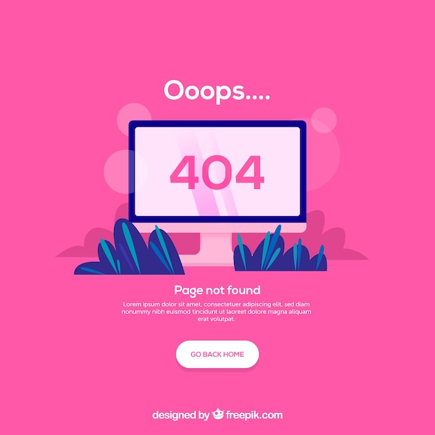 Modèle D'erreur 404 Dans Un Style Plat