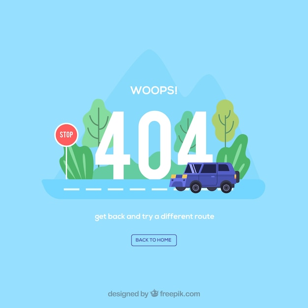 Modèle D'erreur 404 Dans Un Style Plat