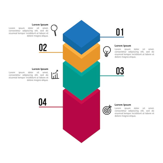 Modèle D'étape Infographique De Coffret