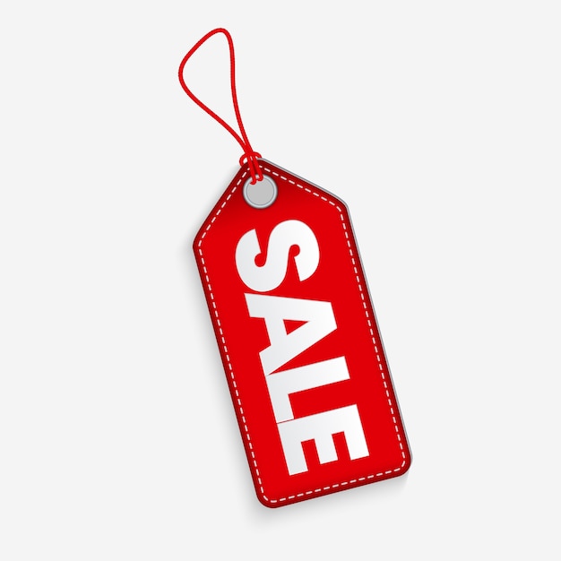 Modèle d'étiquette d'étiquette de vente rouge