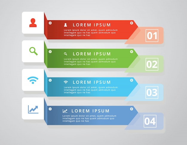 Vecteur modèle d'étiquette d'infographie design propre