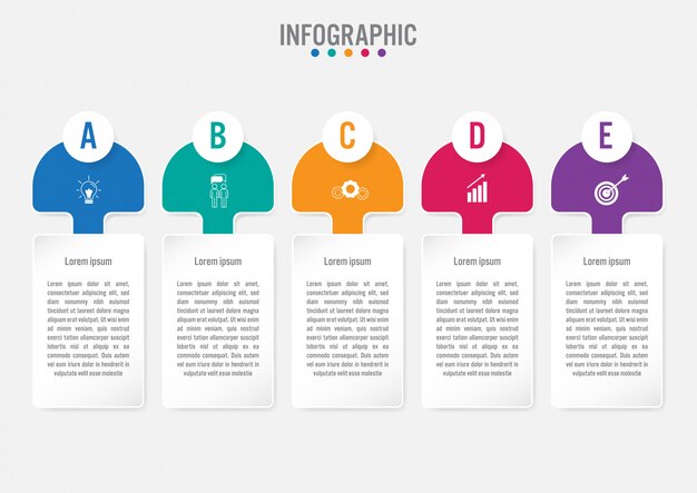 Modèle D'étiquettes Infographie Métier