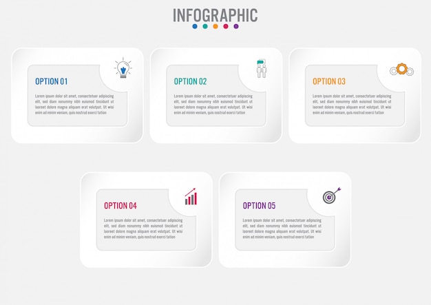 Modèle D'étiquettes Infographie Métier