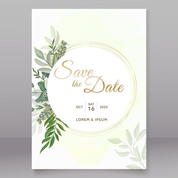 Modèle De Feuilles D'invitation De Mariage Magnifique