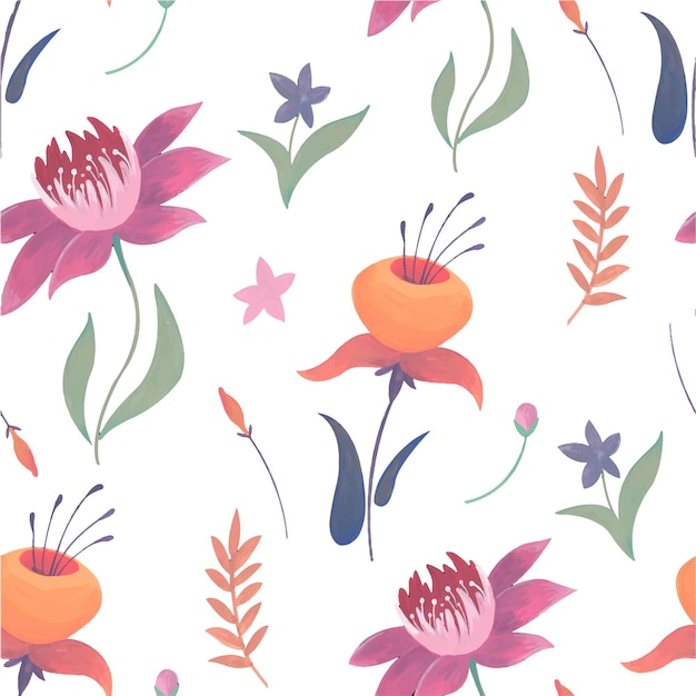 Modèle avec des fleurs aquarelles