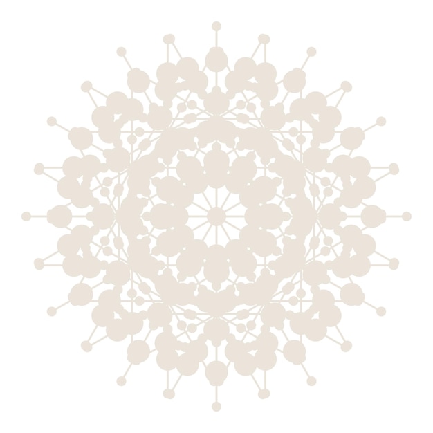Modèle De Flocon De Neige De Mandala Oriental Abstrait. Icône D'élément De Motif De Dentelle De Mandala D'arabesque De Yoga