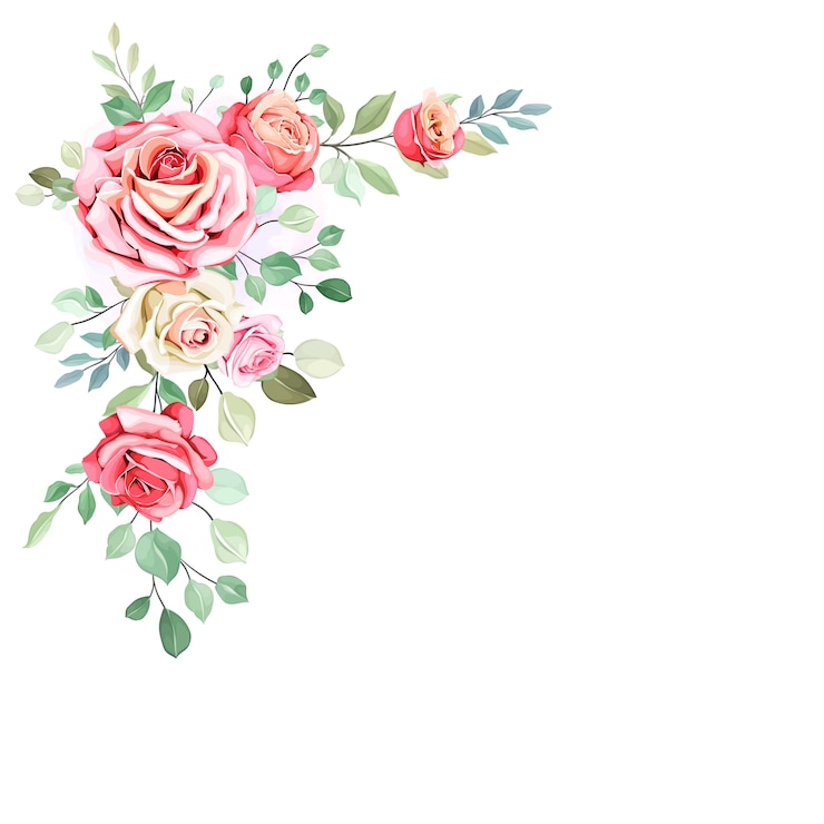 Vecteur modèle floral beau bouquet