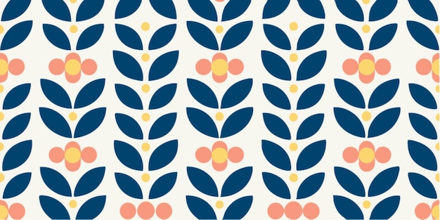 Modèle floral du milieu du siècle