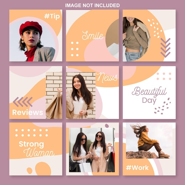modèle de flux de puzzle Instagram