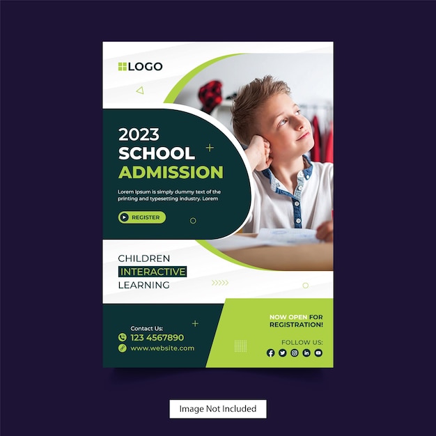 Modèle de Flyer d'admission à l'éducation scolaire