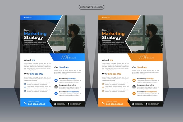 Modèle de flyer d'agence de marketing numérique moderne, conception de flyer d'entreprise professionnelle