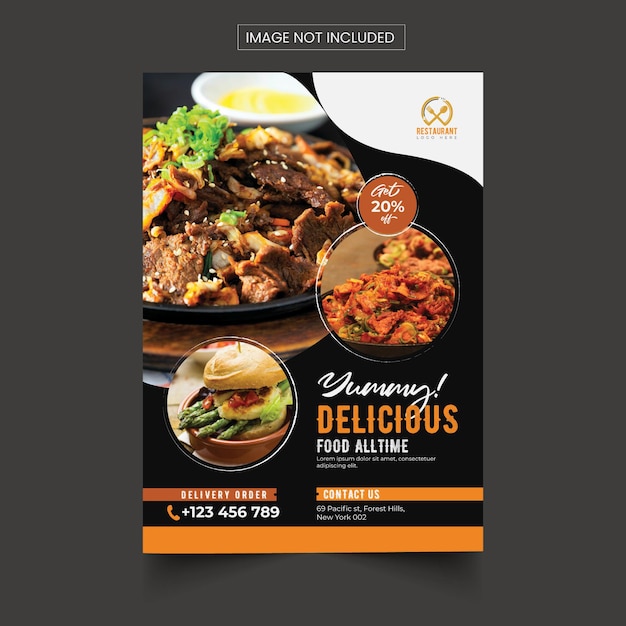 Modèle de flyer alimentaire